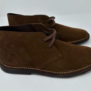 J. Crew Macalister boot in auburn suede leather. Size 10 1/2. New in box.